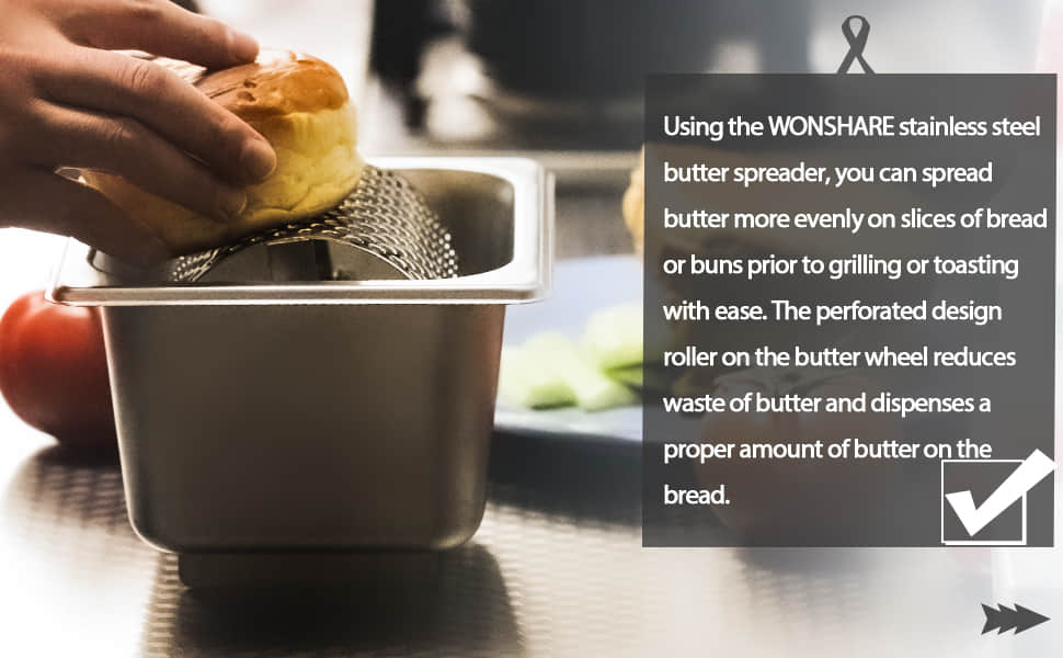W WONSHARE Butter Roller,304 Stainless Steel Butter