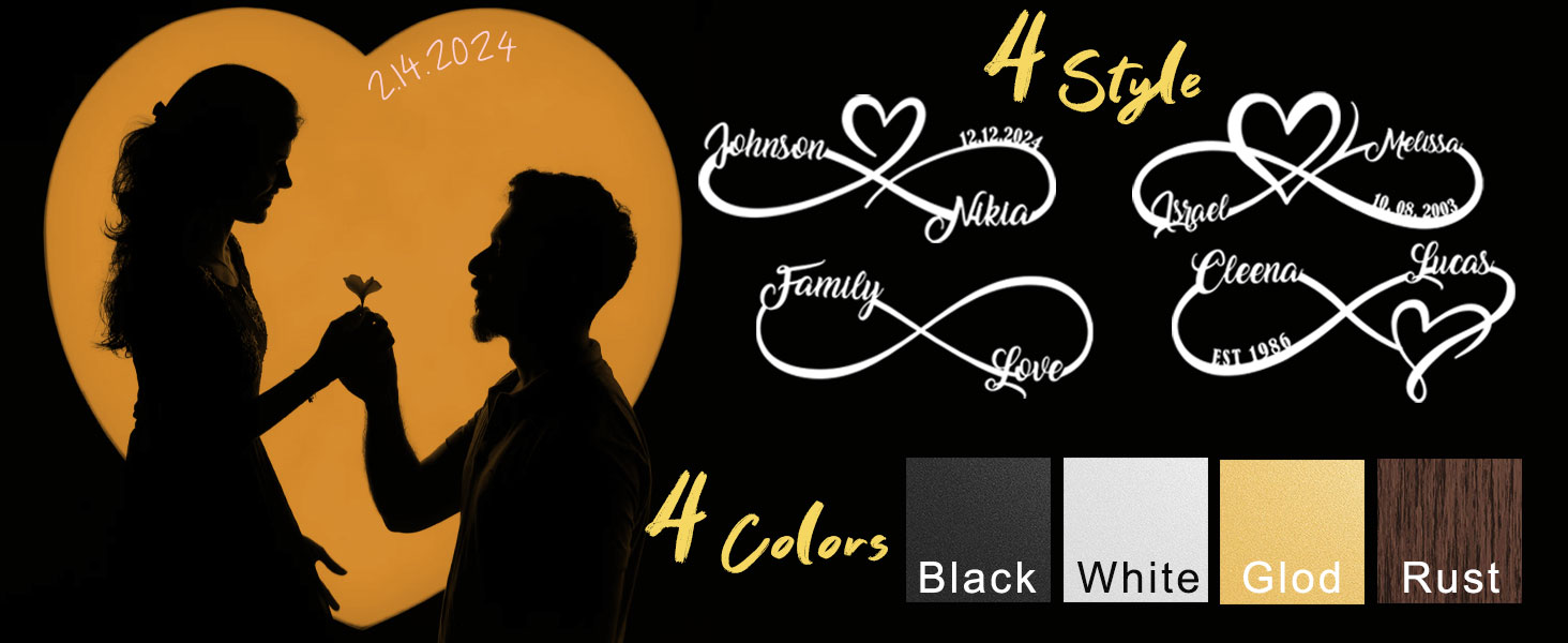 Infinity Love Sign 4 style and 4 colors