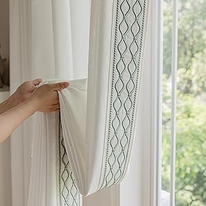 white linen curtain