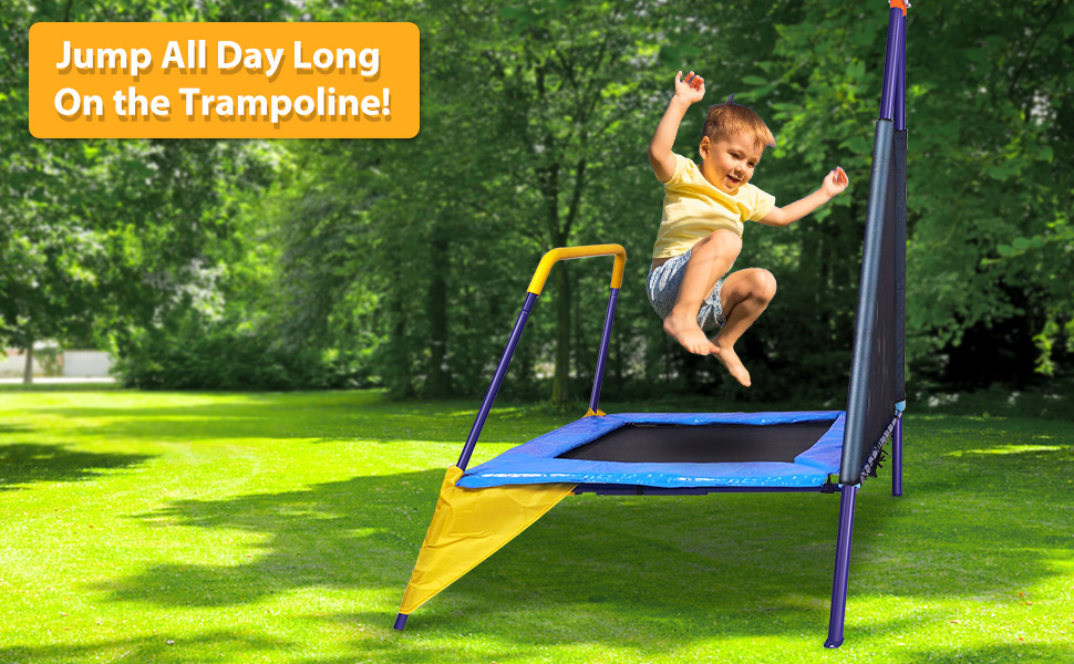 Kiriner Swing Set for Backyard with Trampoline 440lbs Swing
