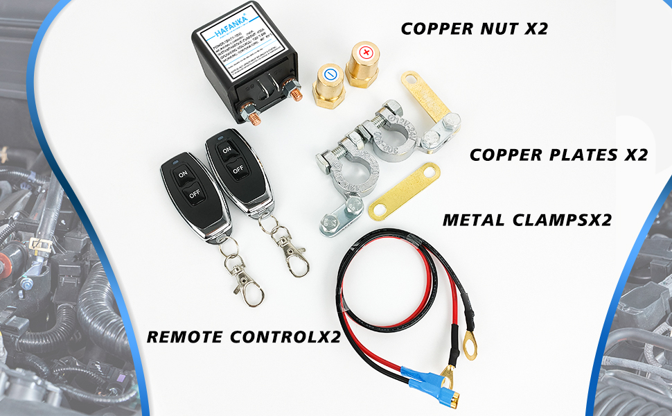HAFANKA Remote Battery Disconnect Switch for Cars, 250A
