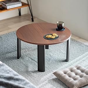 Amazon｜イーサプライ ちゃぶ台 折りたたみ 丸テーブル 直径60cm