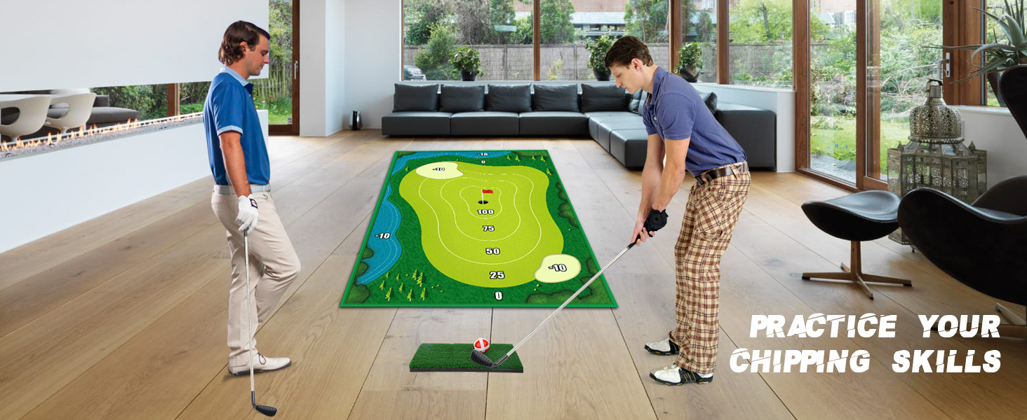 golf mat golf game chiipping mat chip & stick mat kids golf set