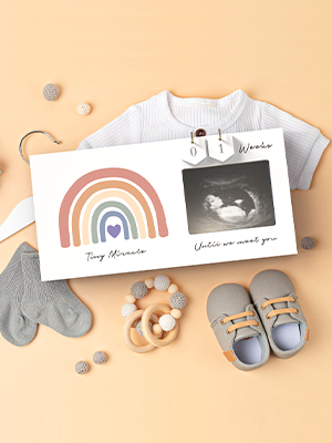 Rainbow Baby Sonogram Picture Frame