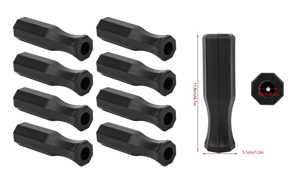 Table Football Handles 8 Pcs Plastic Table Football Grip Part Foosball Soccer Handle Grip for