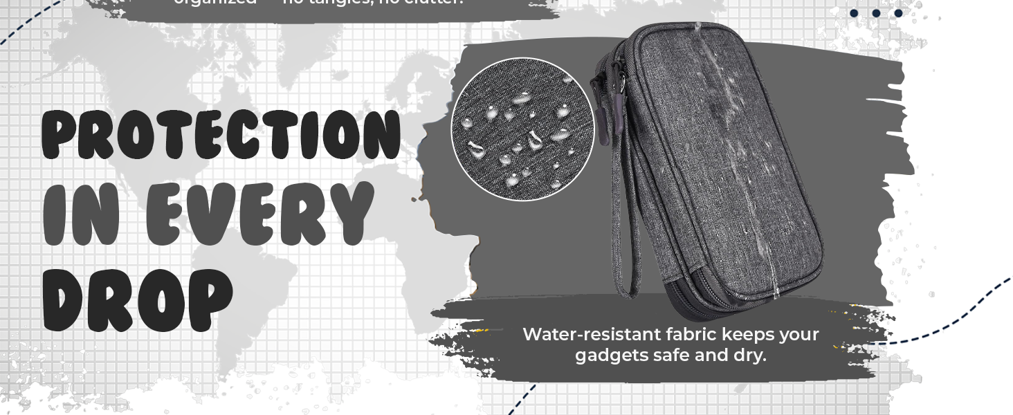 SaleOn 8.3x5 Inch Portable Storage Organizer for cables, charger, power bank & digital gadgets.