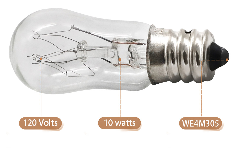  UP2WIN Dryer Drum Light Bulb Compatible with GE Dryer - Bulb  Lamp Compatible with GE Dryer Drum, E12 120V 15W, Replaces for The Part#  WE05X20431 WE4M305, 2 Pack : Appliances