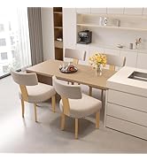 Hawthyhome Dining Room Chairs Set of 4 Wooden Kitchen Chair Upholstered Chair Living Room Chair Armchair with Hard