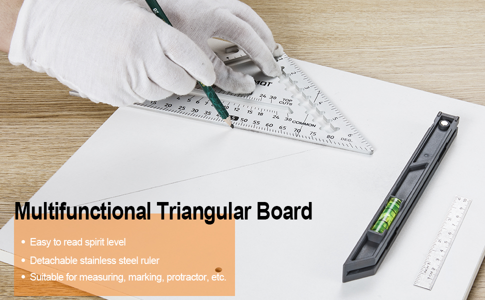 kammqi Rafter Square with Level Carpenter Squares Triangle Square 7