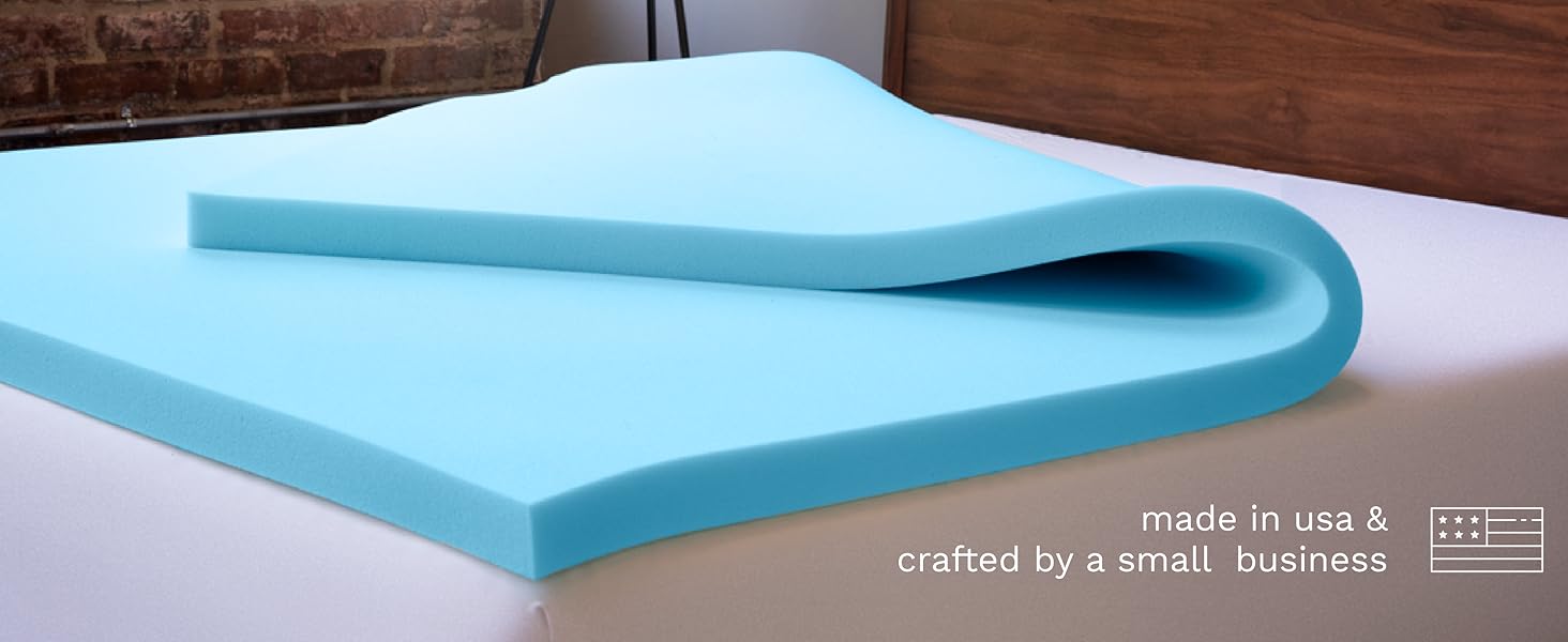 ViscoSoft Twin XL 3 Inch Memory Foam Mattress Topper Made