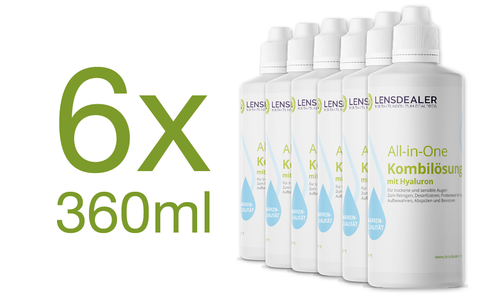 Lensdealer 6x360ml - All-in-One Kombilösung