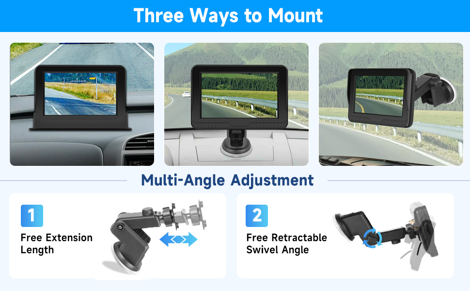 Upgrade Wireless Backup Camera 5 Inch Rear View Monitor Kit