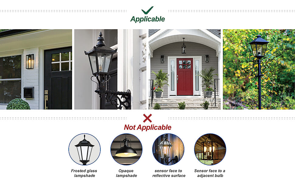 ZILLSEA Dusk to Dawn Light Socket, Automatic Light Sensor Socket for