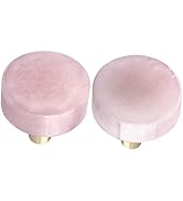 Rockcloud Pack of 2 Natural Crystal Stone Rose Quartz Drawer Knobs Pull Handle Cupboard Dresser D...