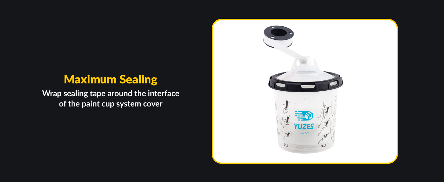 easy-to-use paint cup system