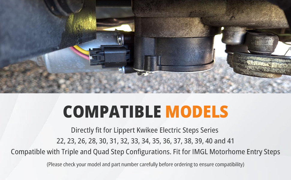 Queencar RV Step Motor Compatible with Kwikee Step Motor