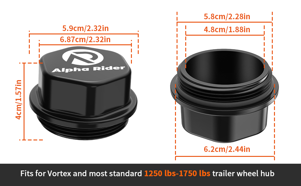 Foruly Replacement for Aluminum Vortex Trailer Hub