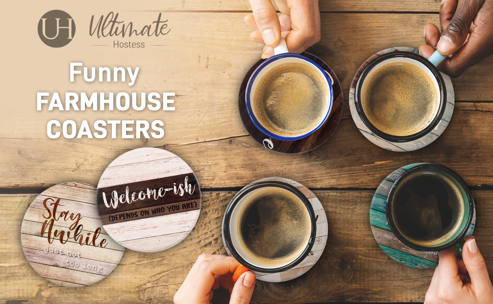 farmhouse coasters for drinks