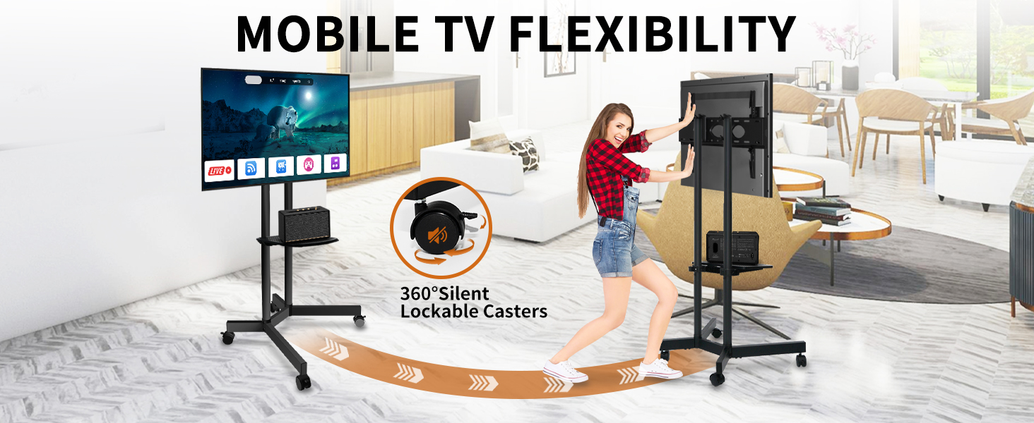Rolling TV Stand
