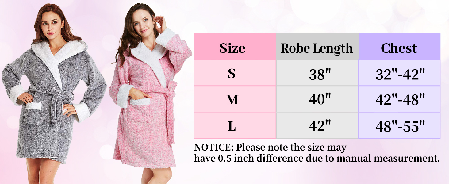 short plush robe for women