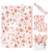 FYSUIMU 60 Sheets Fall Tissue Paper Boho Autumn Pumpkin Leaves Gift Wrapping Paper Watercolor DIY...