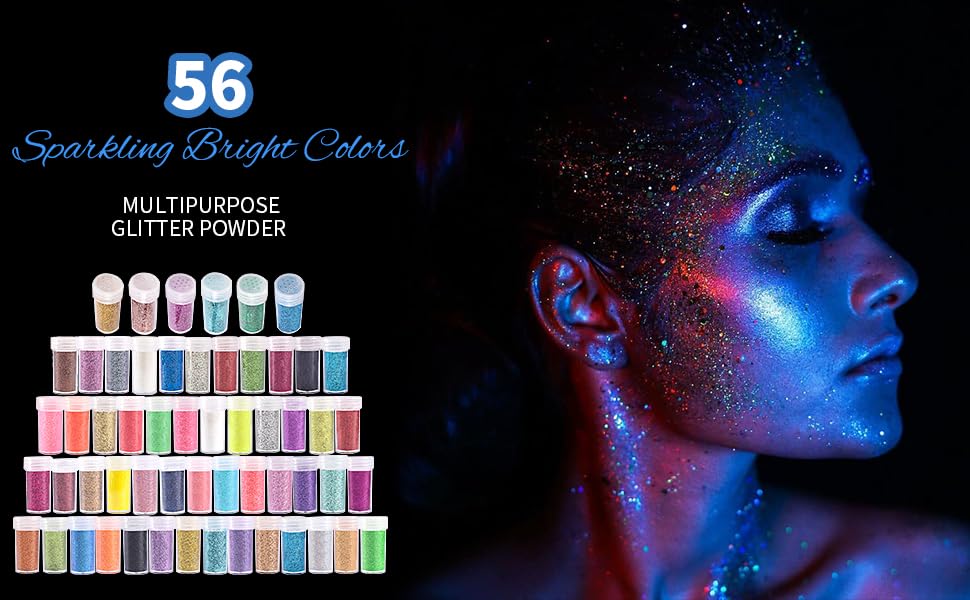 56 glitter shakers