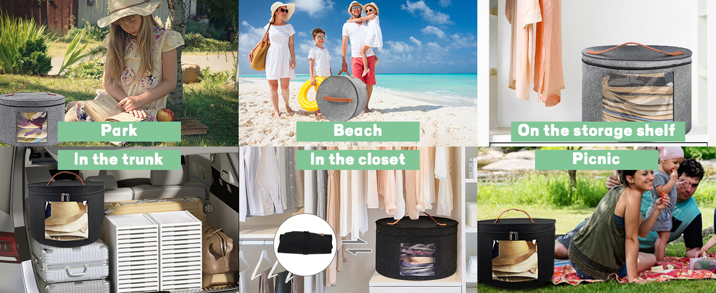 Hat Storage Box,Hat Boxes for Women Storage,Cowboy Hat