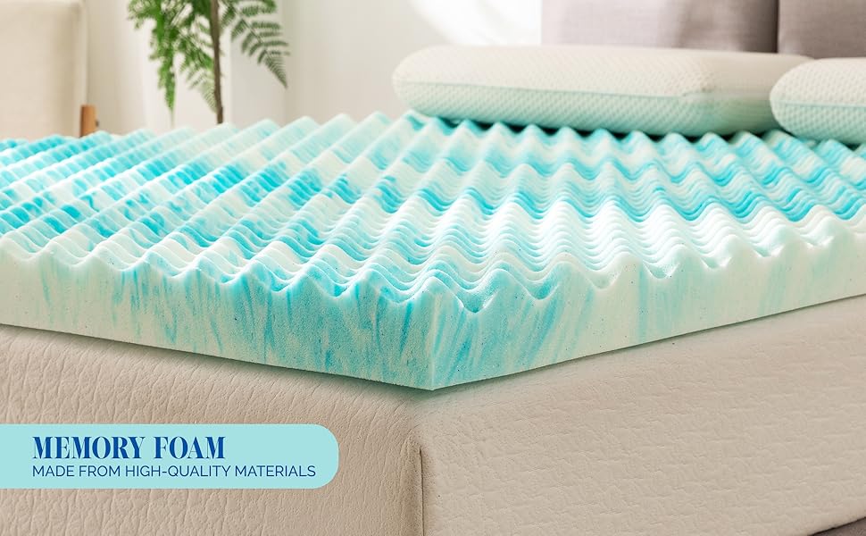 Elegant Comfort 3 Inch Mattress Topper Gel Infused Memory