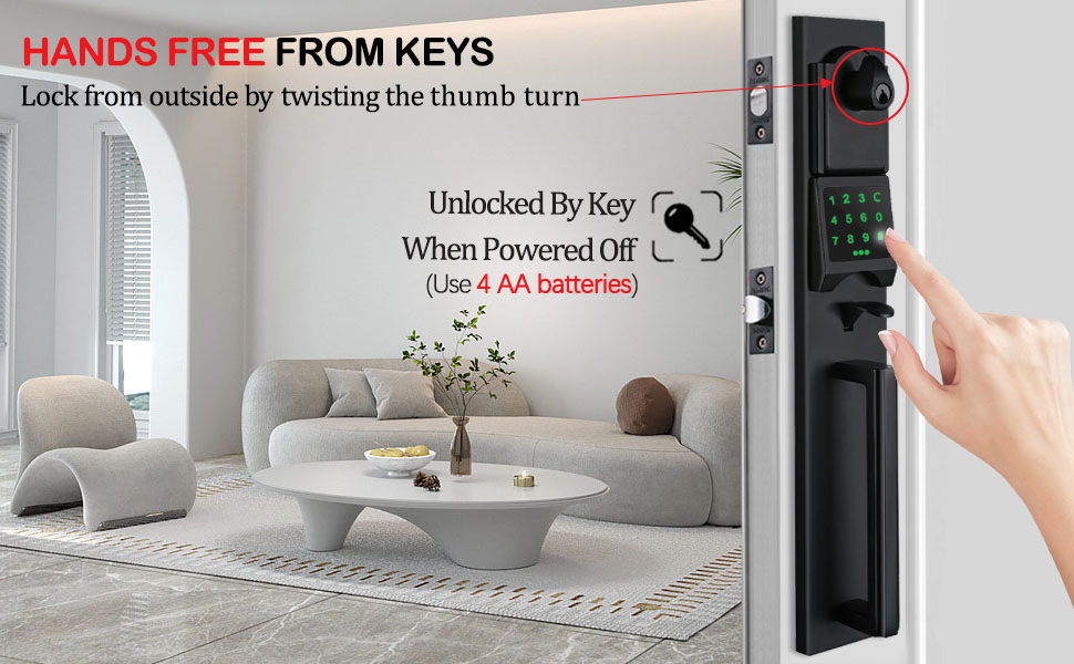 NEWBANG Smart Electronic Door Lockset with Keypad for Double Door