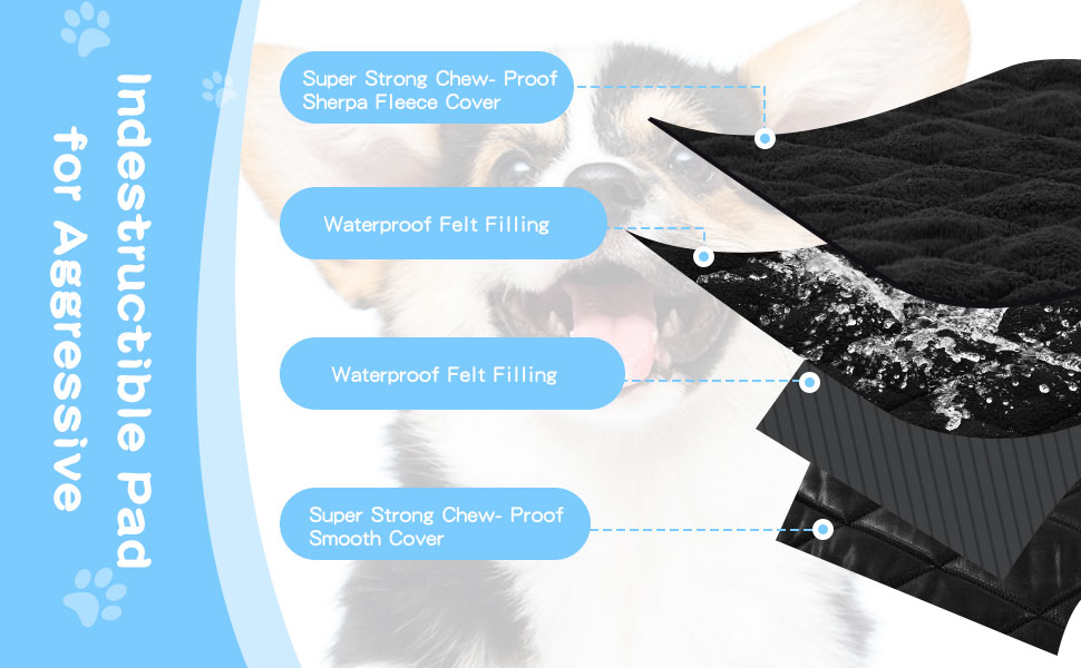 HOMBYS Pee Proof Indestructible Dog Bed for Crate, Reversable Large Chew Proof Durable Dog Pad for Aggressive Chewers, F 0386569c 57ad 4b55 80ca 99033f0acde2. CR0,0,970,600 PT0 SX970 V1