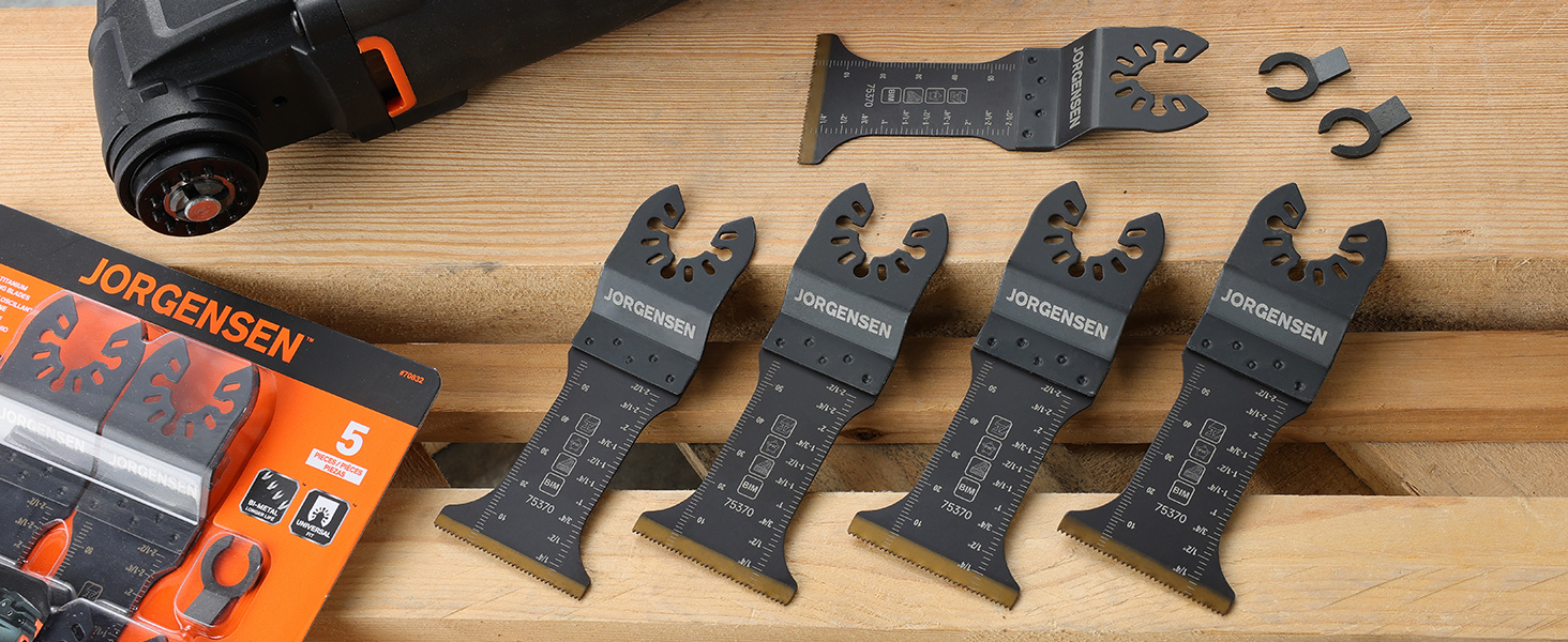 5 Pack Oscillating Saw Blades, BiMetal Multitool Blades with
