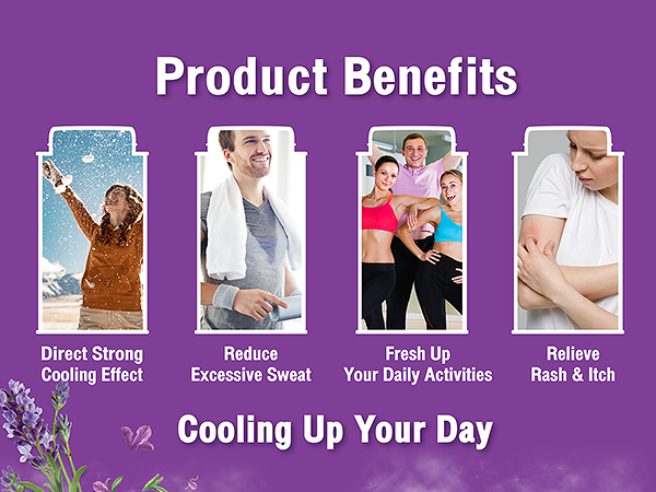 Snake Brand Prickly Heat Lavender Cooling Powder Benefits