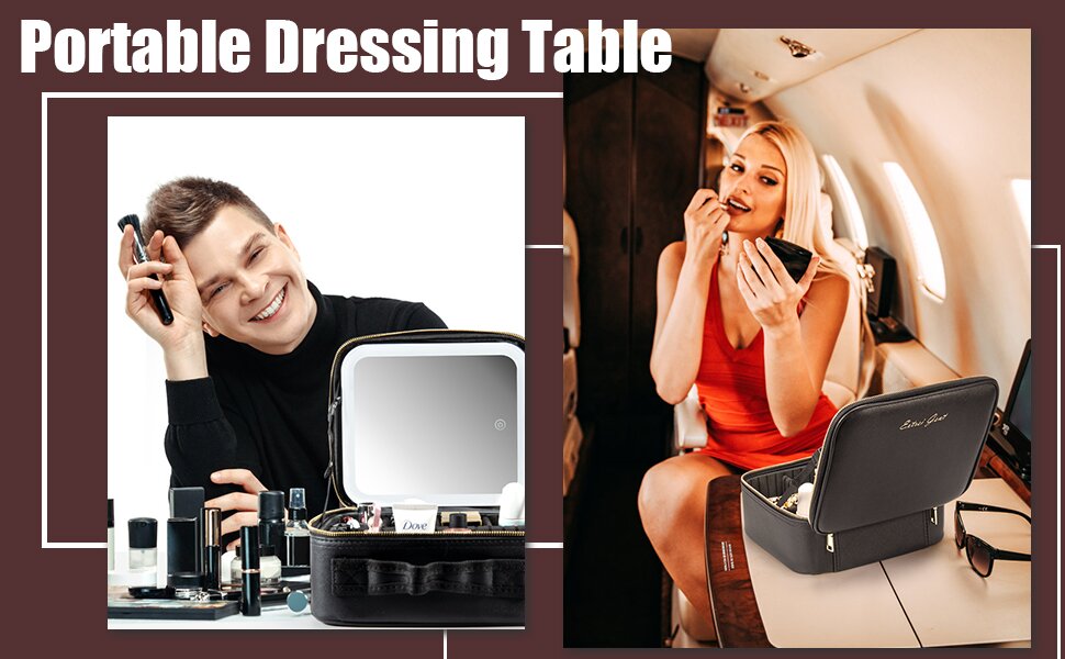 makeup bag with mirror