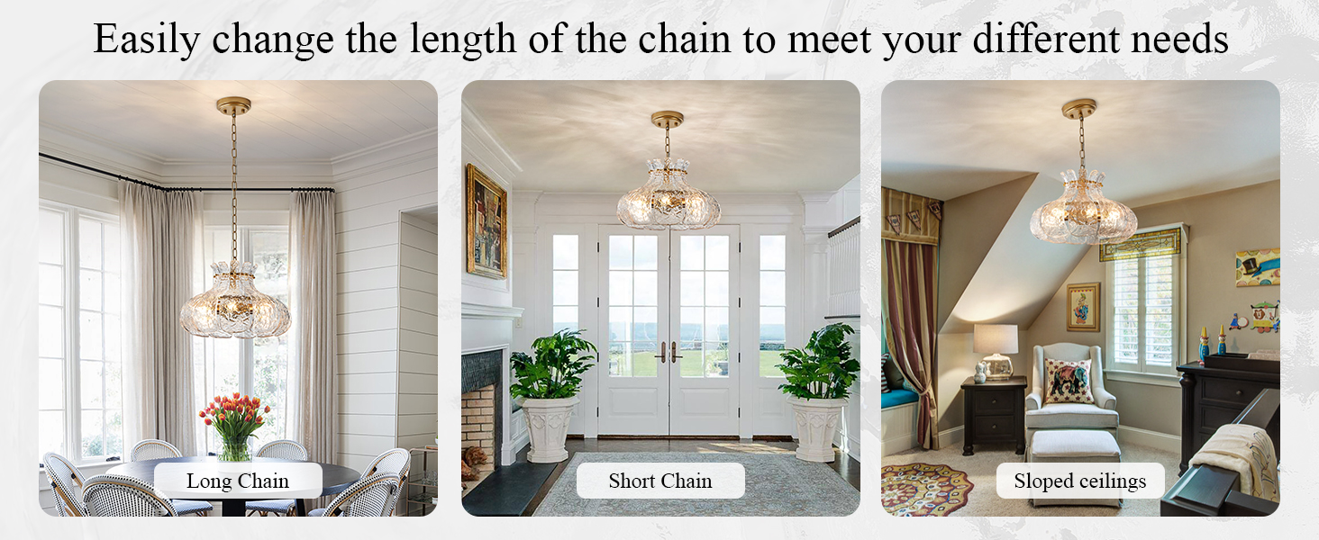 Modern Gold Glass Chandelier