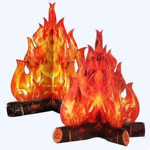 Amazon.com: Boao 3D Fake Fire Campfire Centerpiece Decorative ...