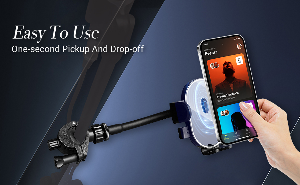 ROCKFREE Mic Stand Phone Holder with Locking Function 360°Flexible