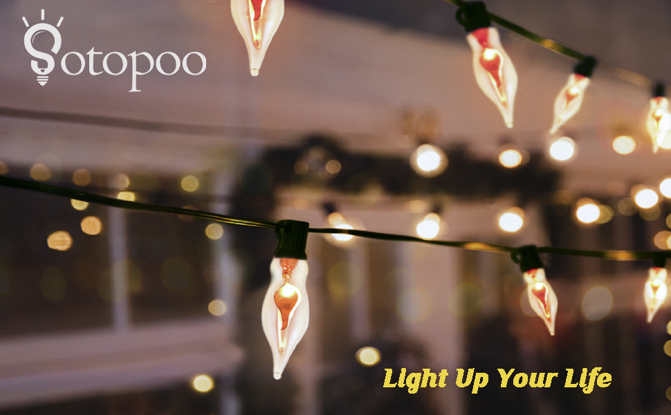 Halloween Decorations Indoor Outdoor Flickering Flame String Lights