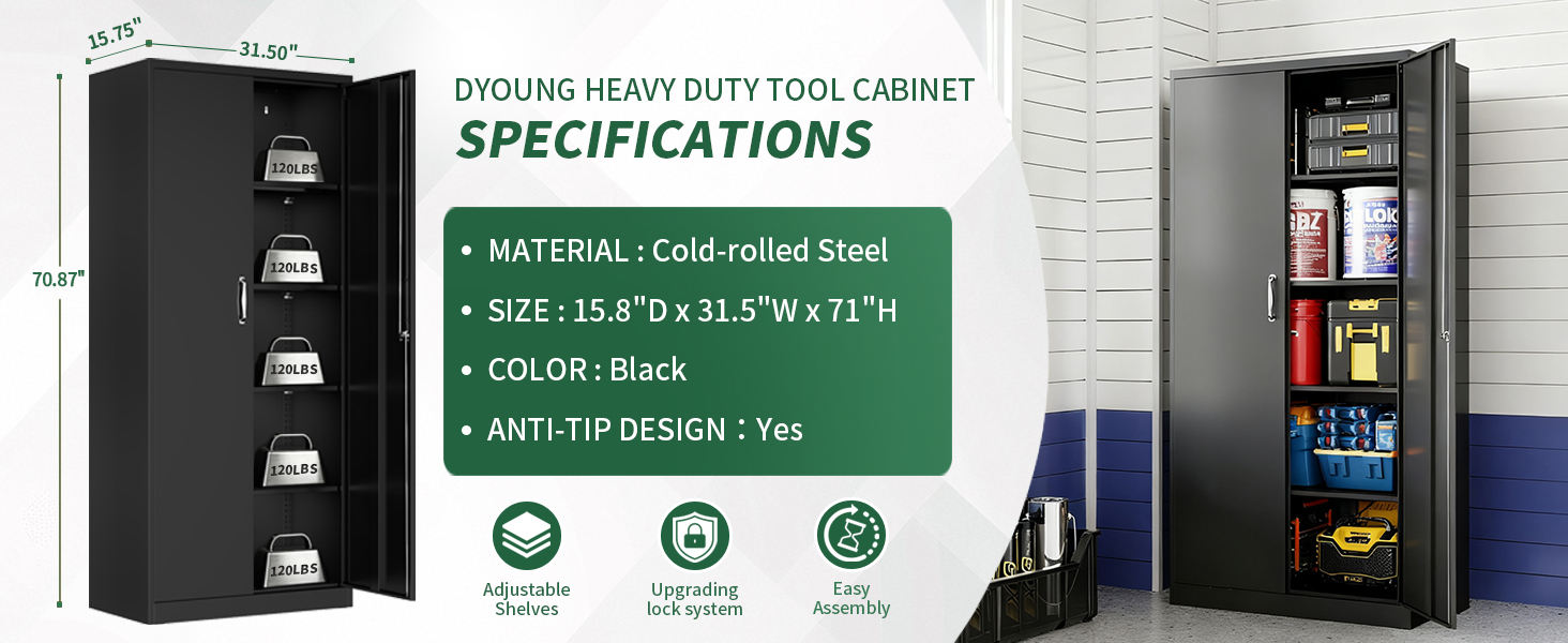 Heavy-duty tool cabinet specifications