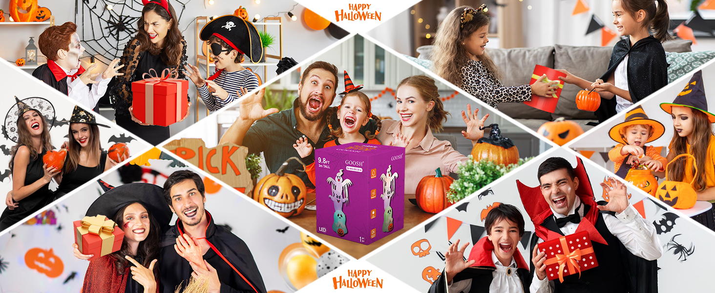 Halloween Inflatable Overlap Ghost Decorations