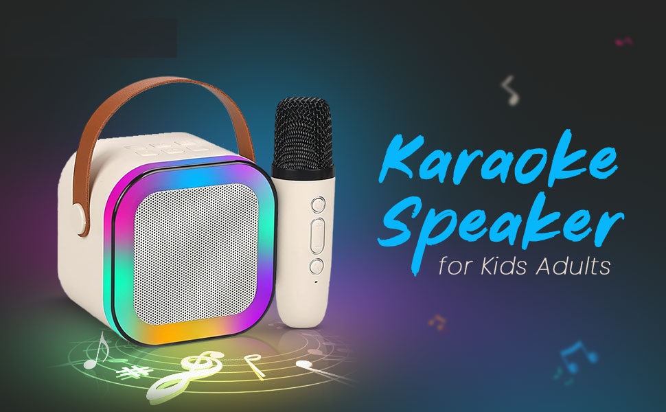Rechargeable Wireless Mini Portable Bluetooth Karaoke Machine with Microphone