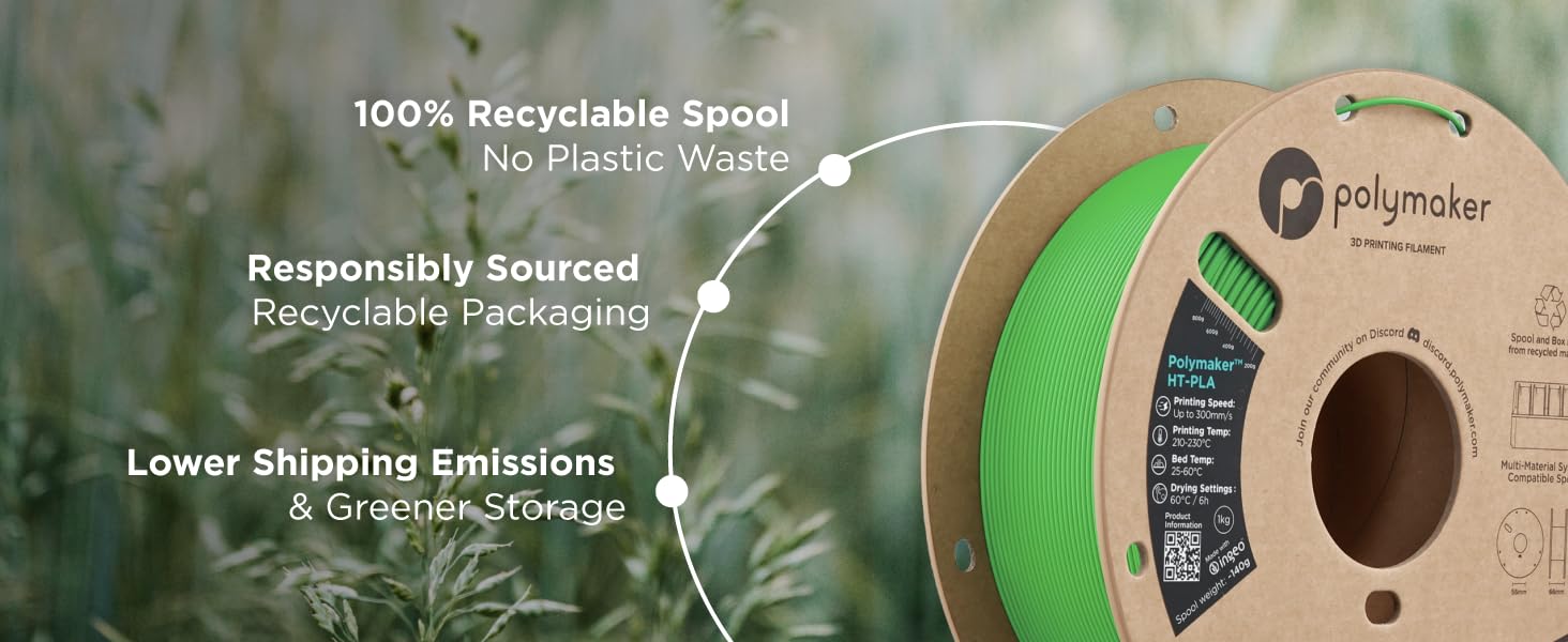Image showing 3d printing packaging sustainability & recycled cardboard spool with lower emissions.
