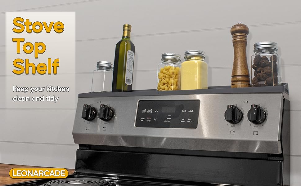 LEONARCADE Stove Top Shelf Shelf for Kitchen Stove