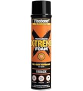 Titebond X-TREME Fireblock Foam Sealant, Polyurethane Foam, Type V Residential Fireblock, Bright ...