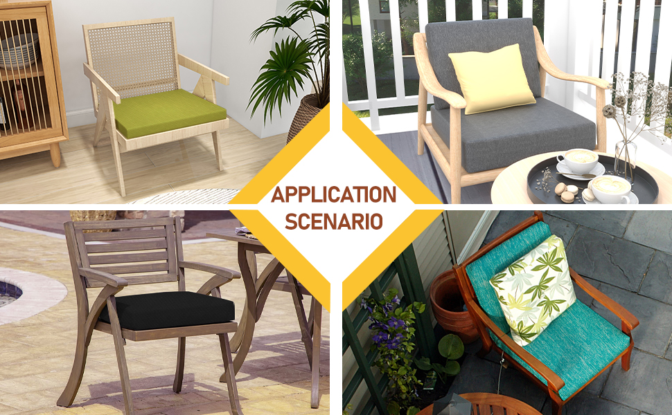 Focuprodu Chair Cushions 20 inch, Patio Outdoor Seat Cushion, Comfortable Outdoor