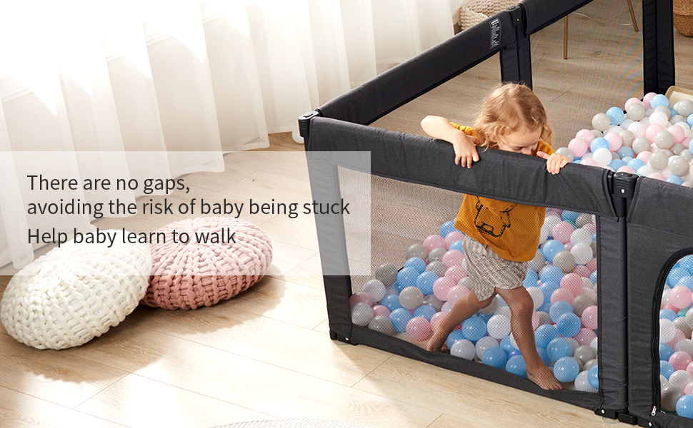 Doradotey Baby Playpen, Shape Adjustable Large & Small