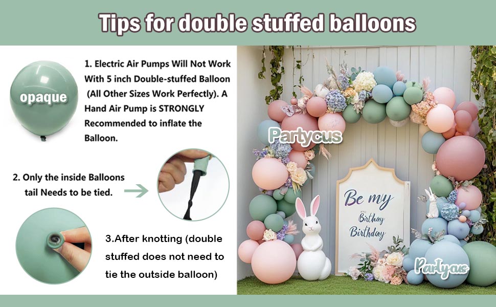  pink blue green balloon garland double stuffed pastel balloons gender reveal balloons 