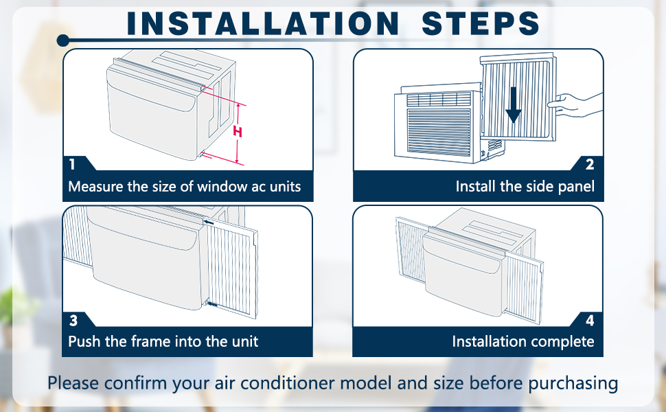 Pearwow Window Air Conditioner Side Panel with Frame,AC