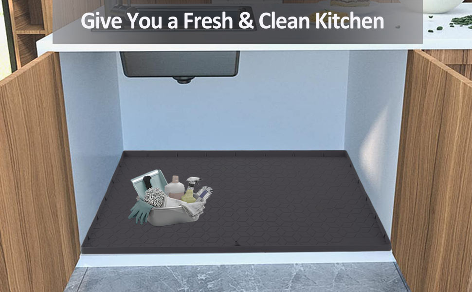 Under Sink Mats for Kitchen Waterproof, Under Sink Liner 34