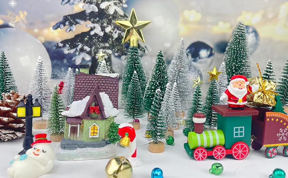 SLEEPHEAD®Mini Christmas Trees, Artificial Christmas Tree Bottle Brush