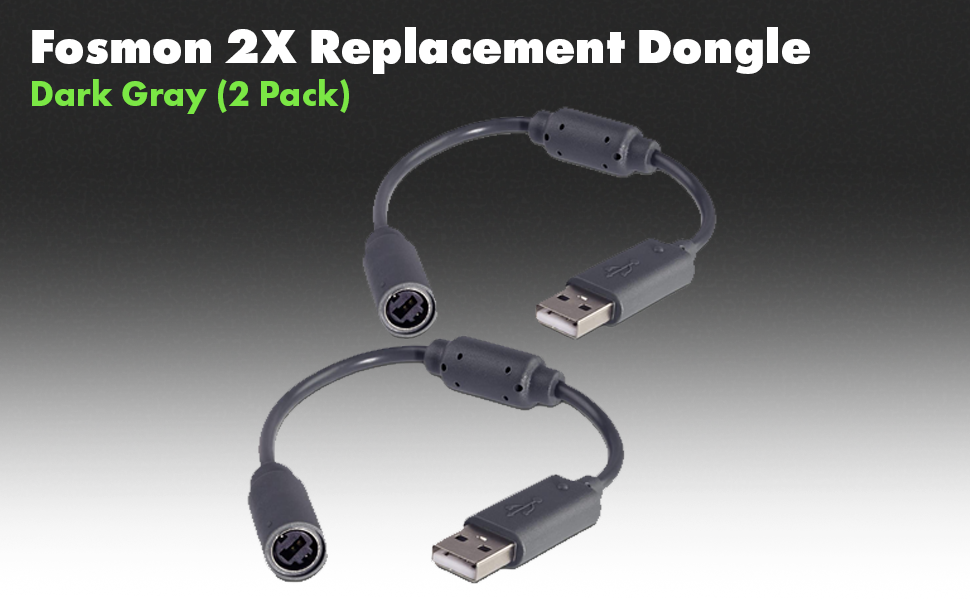 Fosmon (2Pack) Replacement Dongles for Microsoft Xbox 360 Wired